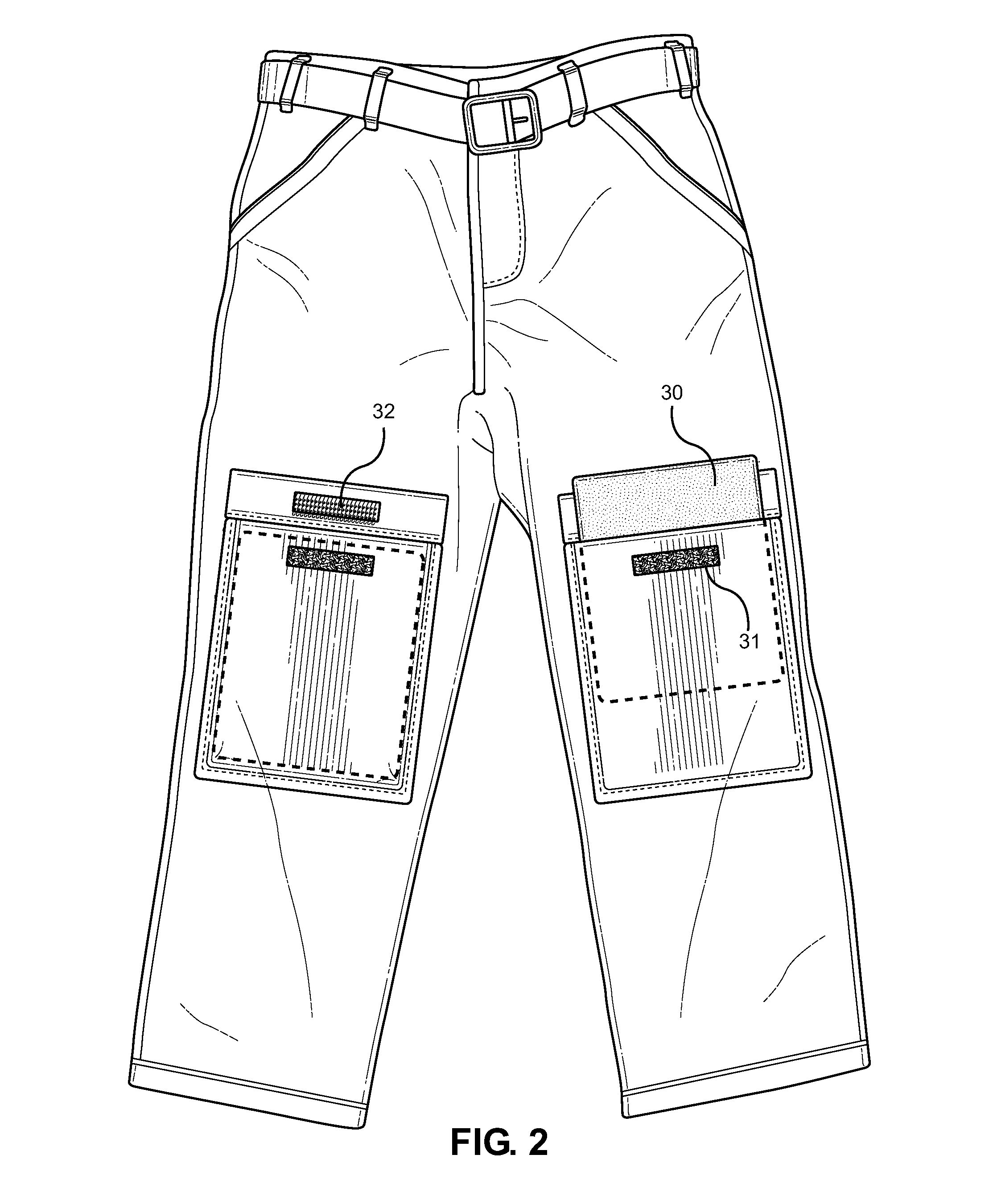 Garment with Knee Pads