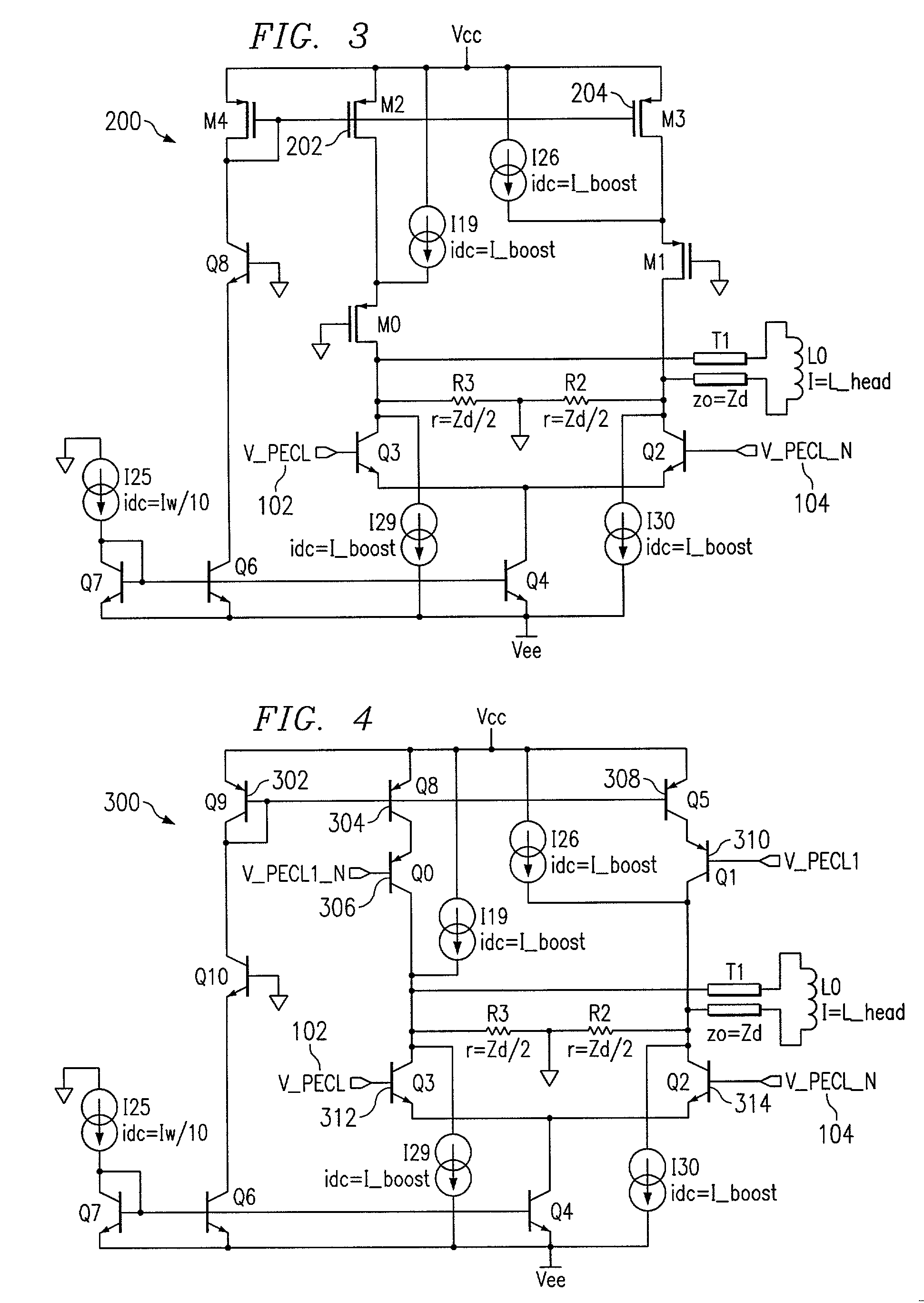 Circuit and method to match common mode flex impedance and to achieve symmetrical switching voltage outputs of write driver