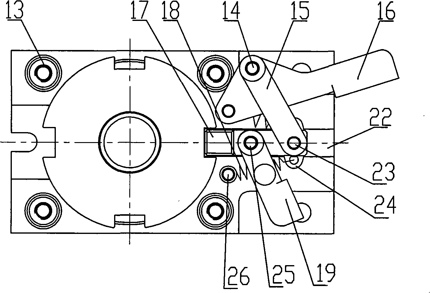 Soft interlocking mechanism for switch cabinet vehicle-in/out apparatus