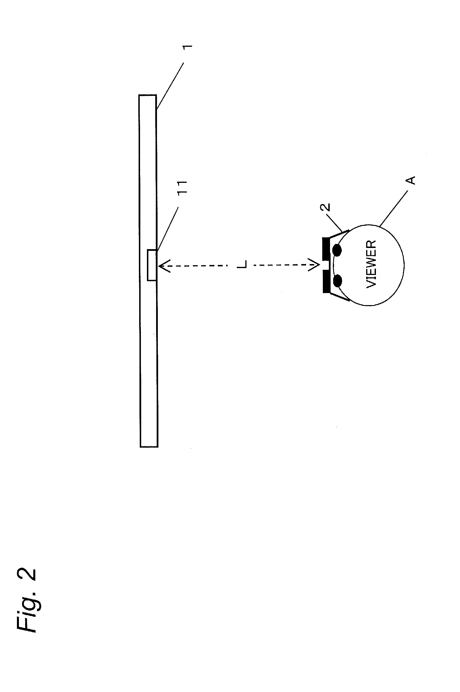 Stereoscopic image viewing eyewear and method for controlling the viewing of stereoscopic images based on a detected distance between a display device and the eyewear