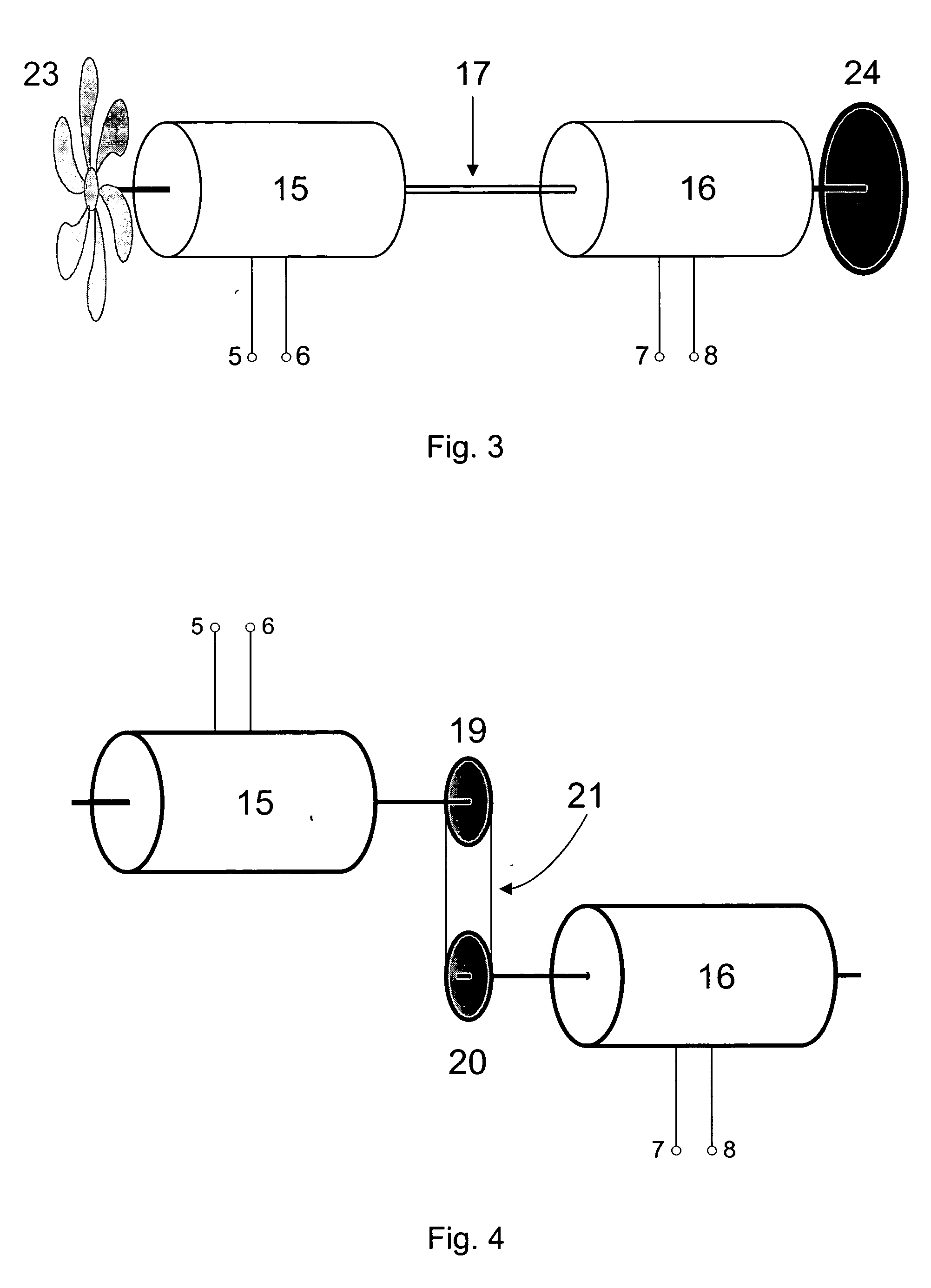 Method and apparatus for isolated transformation of a first voltage into a second voltage for measurement of electrical bioimpedances or bioconductances