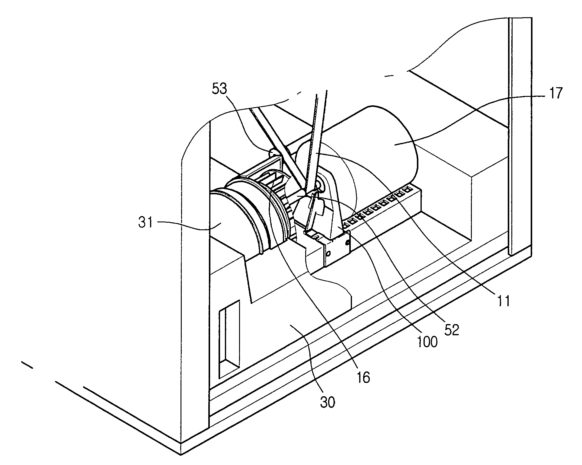 Dryer, and motor mounting structure of the same