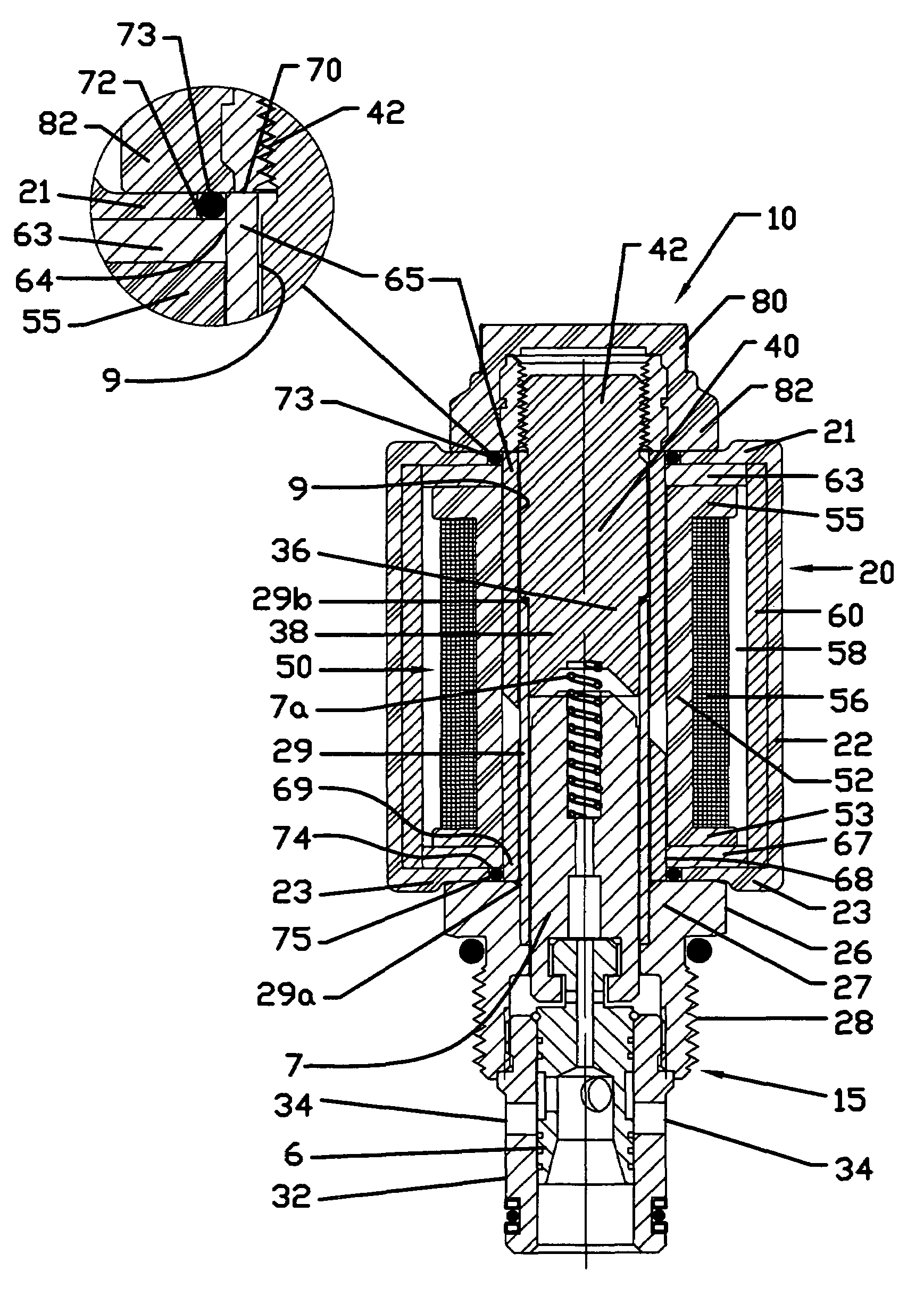 Harsh environment coil-actuator for a cartridge type valve