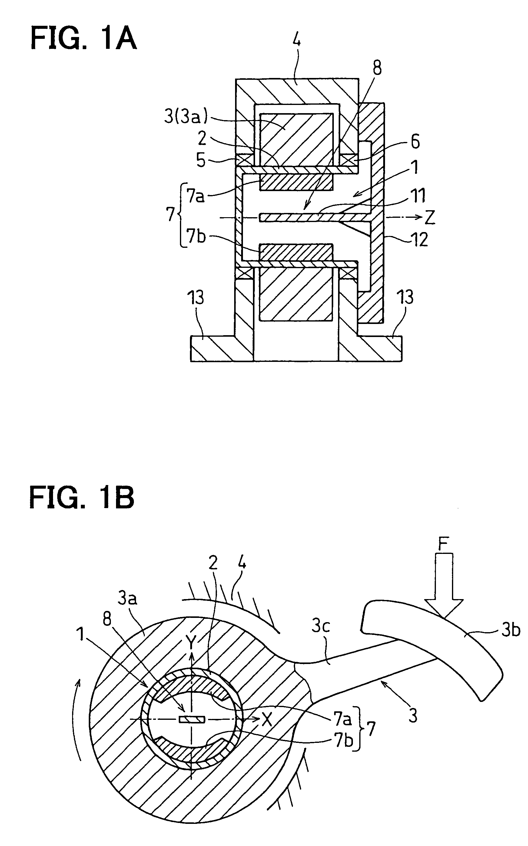 Rotation angle detection device having bearing supported yoke fixed to object being detected