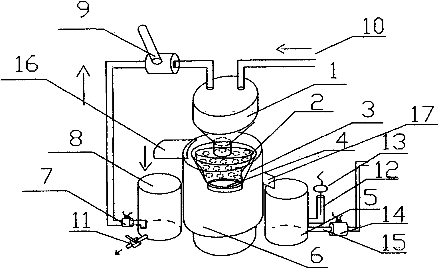 Cooked soybean milk filtering device