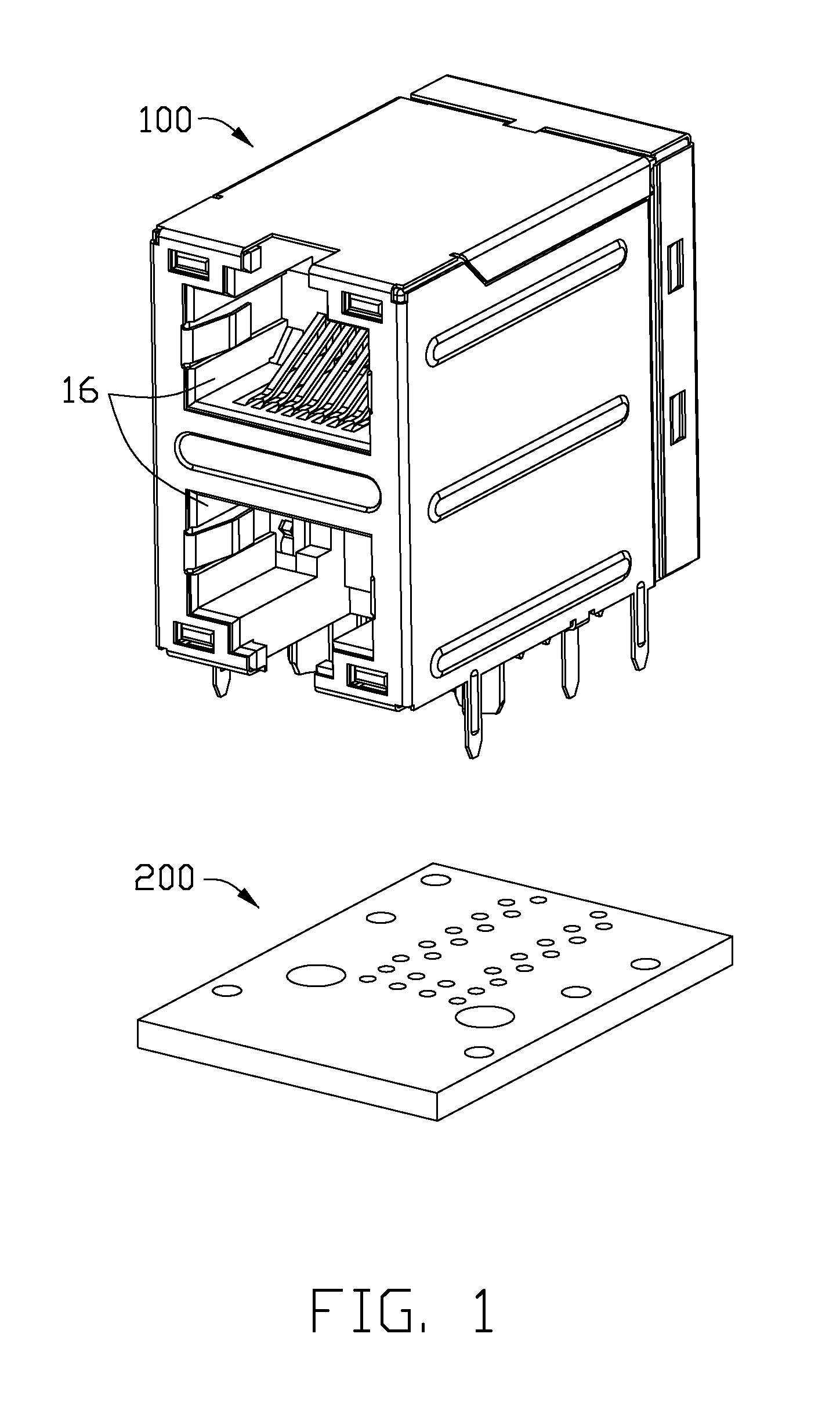 Electrical connector having an improved structure for assembling a contact module to an insulative housing