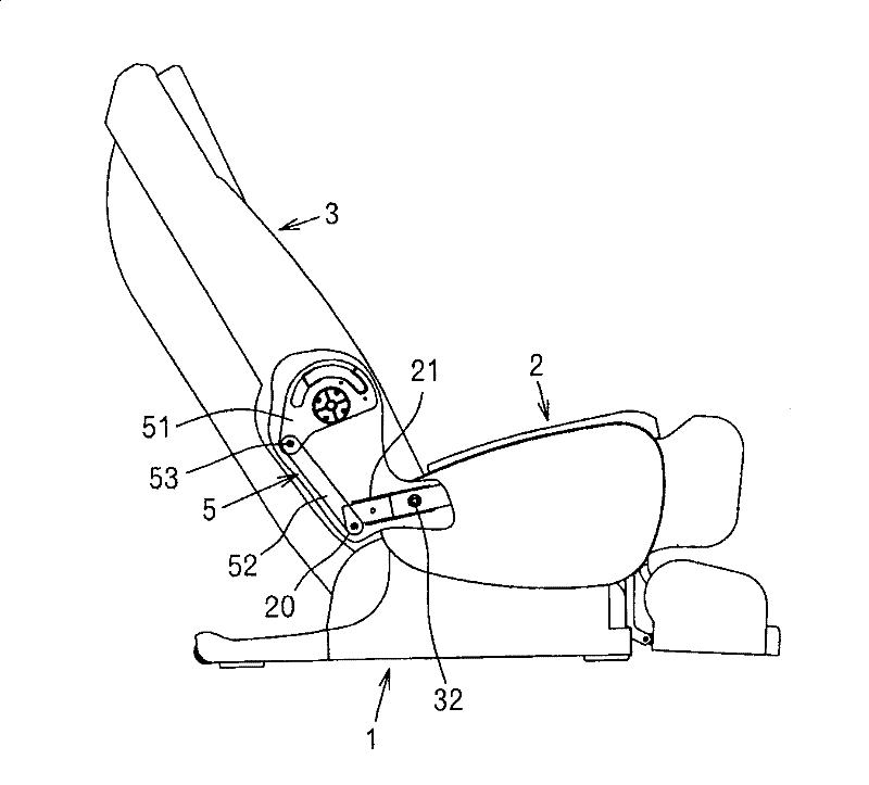 Horizontal liftable seat