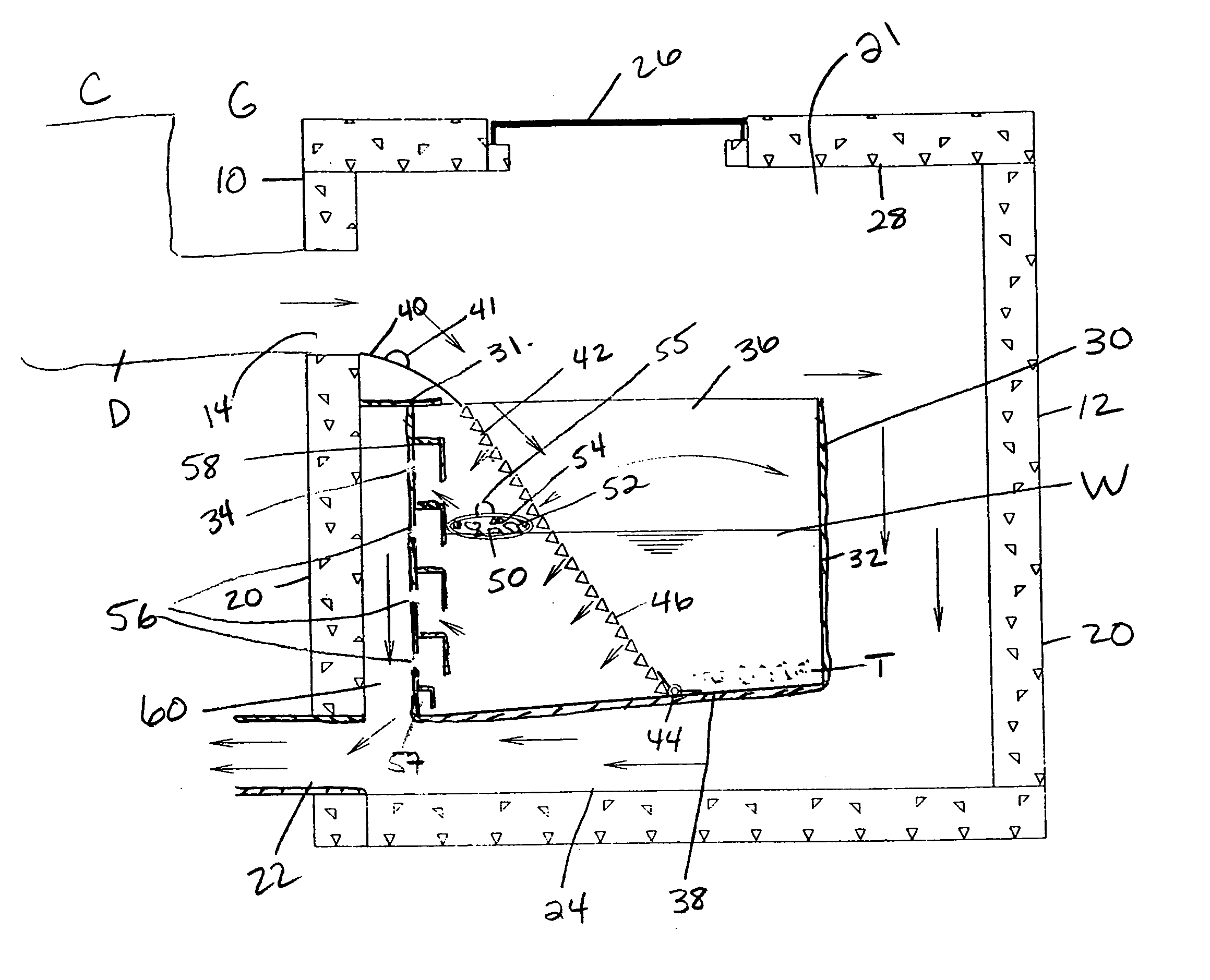 Method and apparatus for separating oil and debris from water run-off