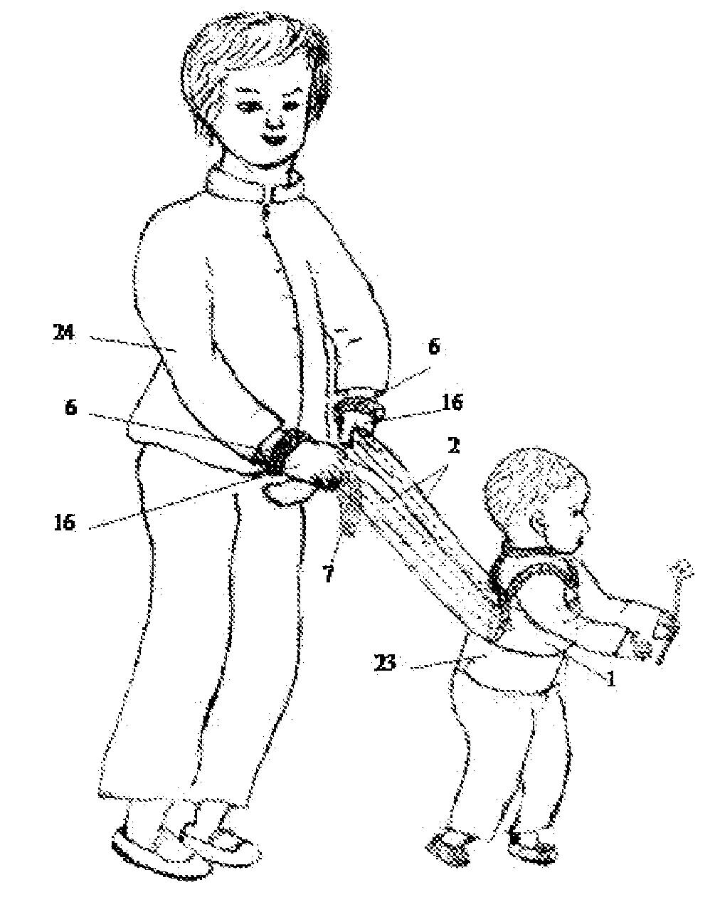 Baby walker/walking safety belt apparatus