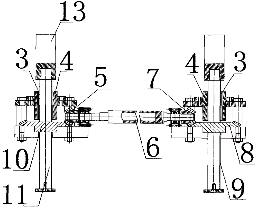 A double v-shaped block parallel synchronous lifting mechanism