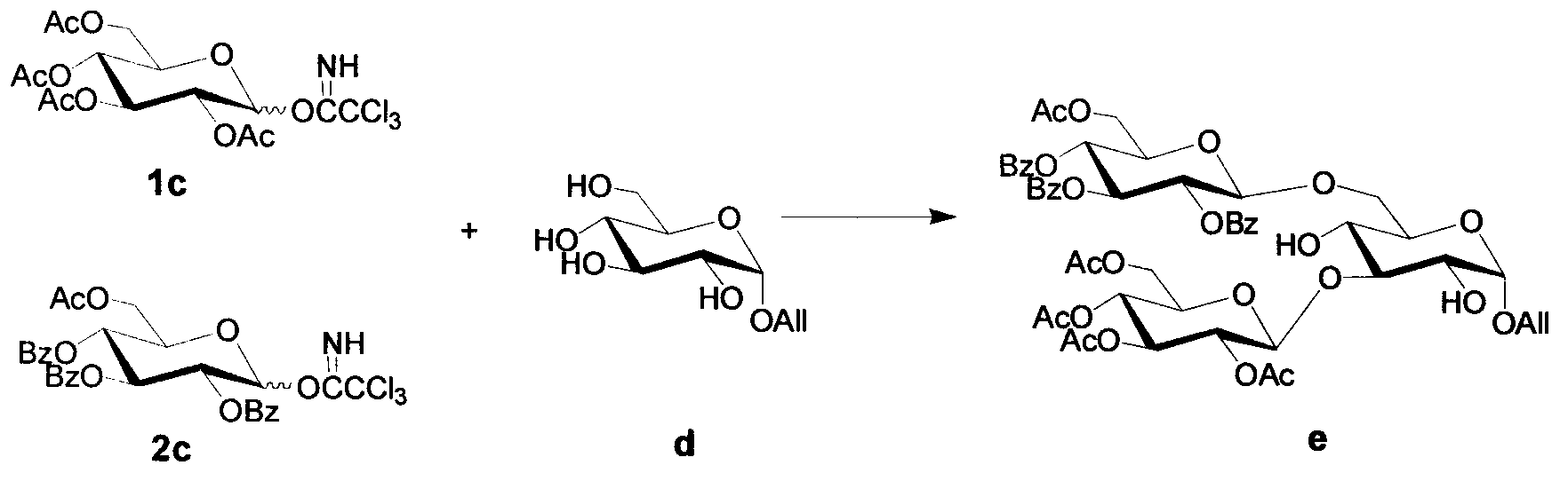 Simple synthetic method of plant immunoactivator core fragment glucose trisaccharide