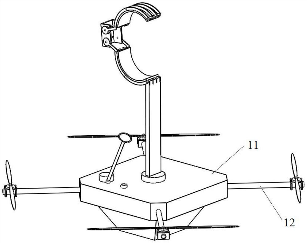 A ring-grip spraying drone suitable for thinning branches of tall crowns and its spraying method