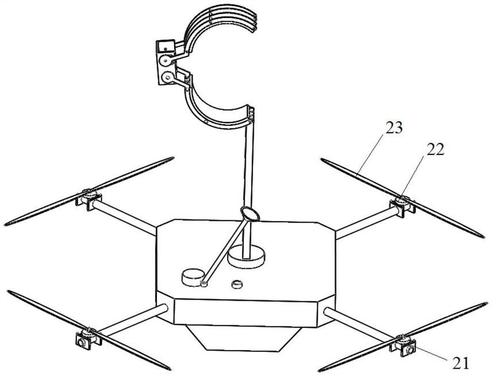 A ring-grip spraying drone suitable for thinning branches of tall crowns and its spraying method