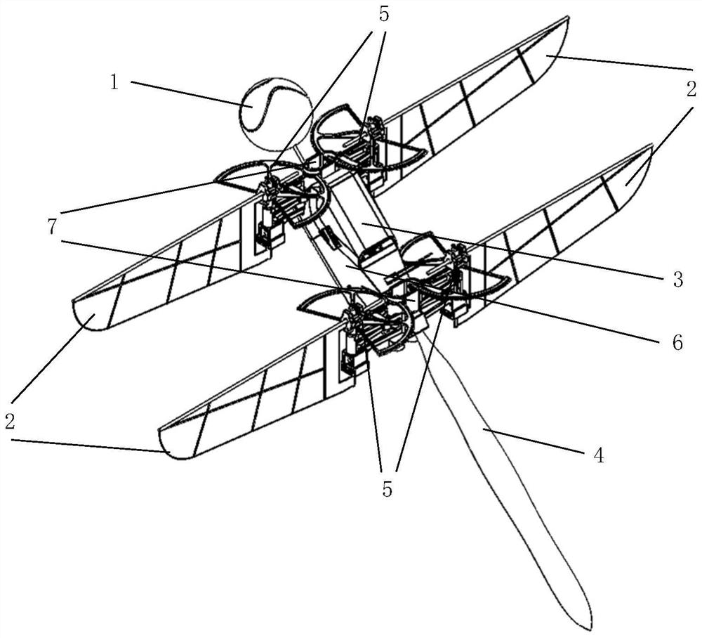 Hovering multi-wing bionic aircraft