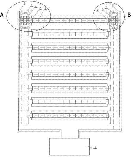 Special carbon material internal heat serial graphitizing production apparatus