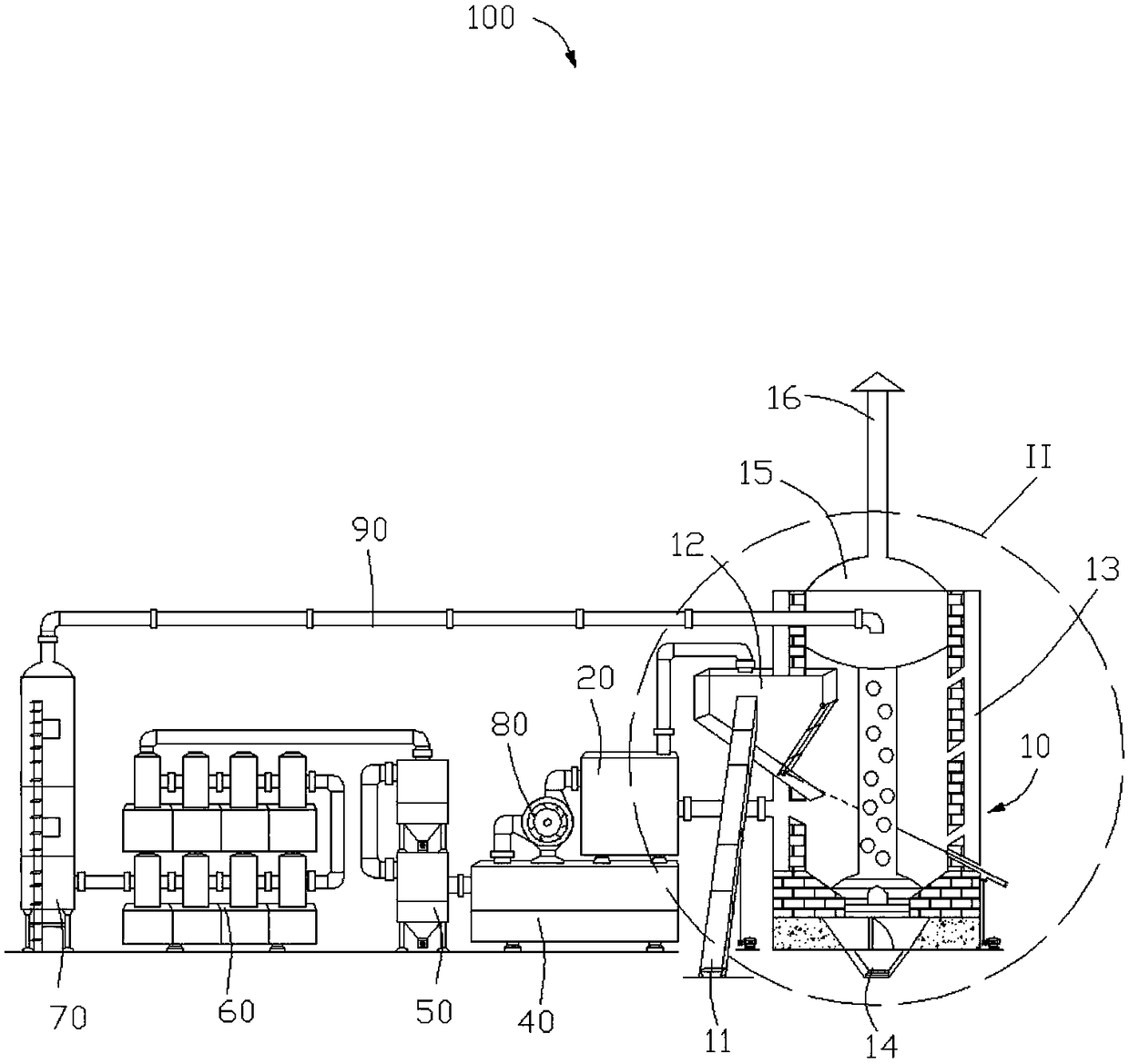 A convection dedusting device and smokeless garbage incineration system