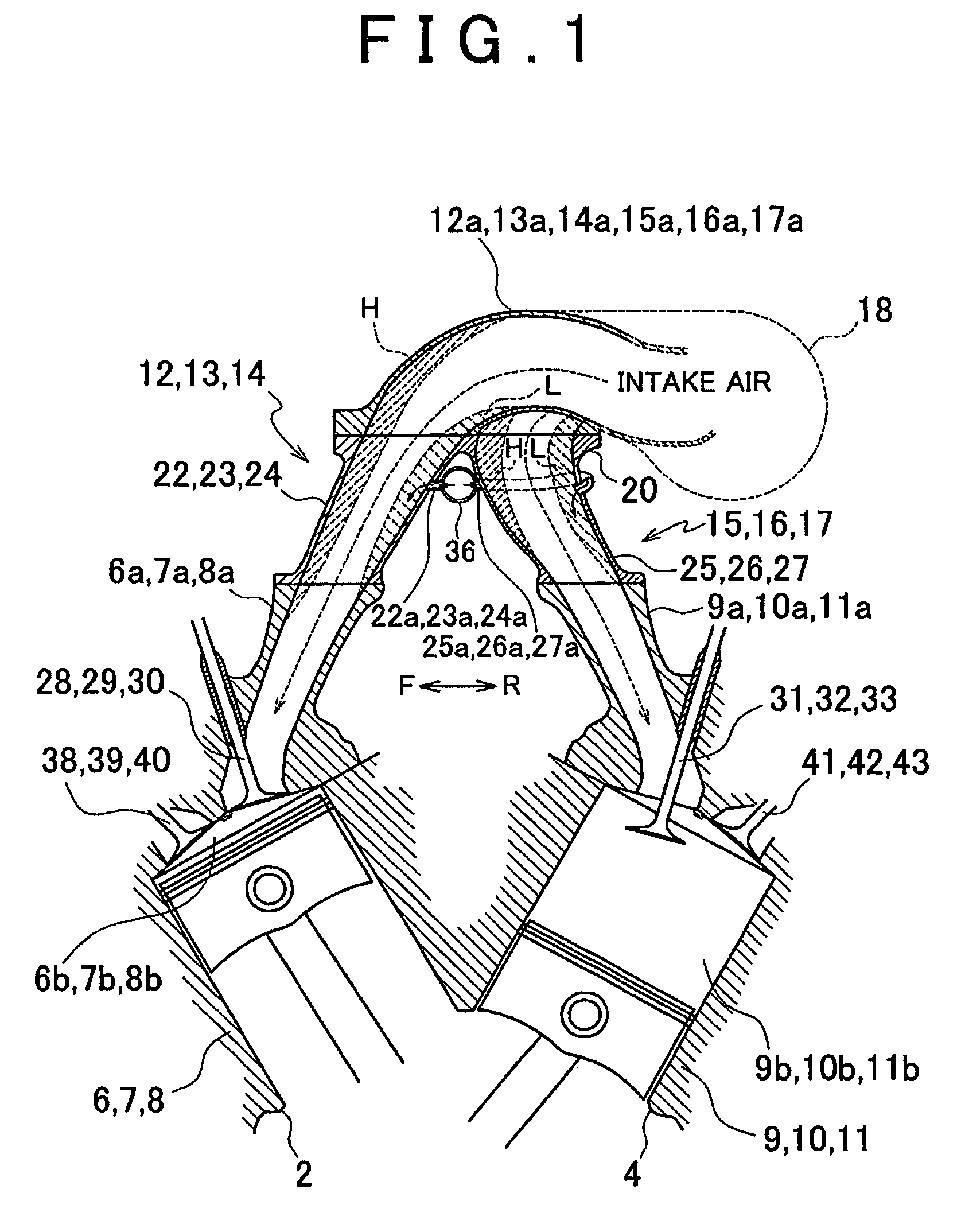 Structure for introducing gas into intake air