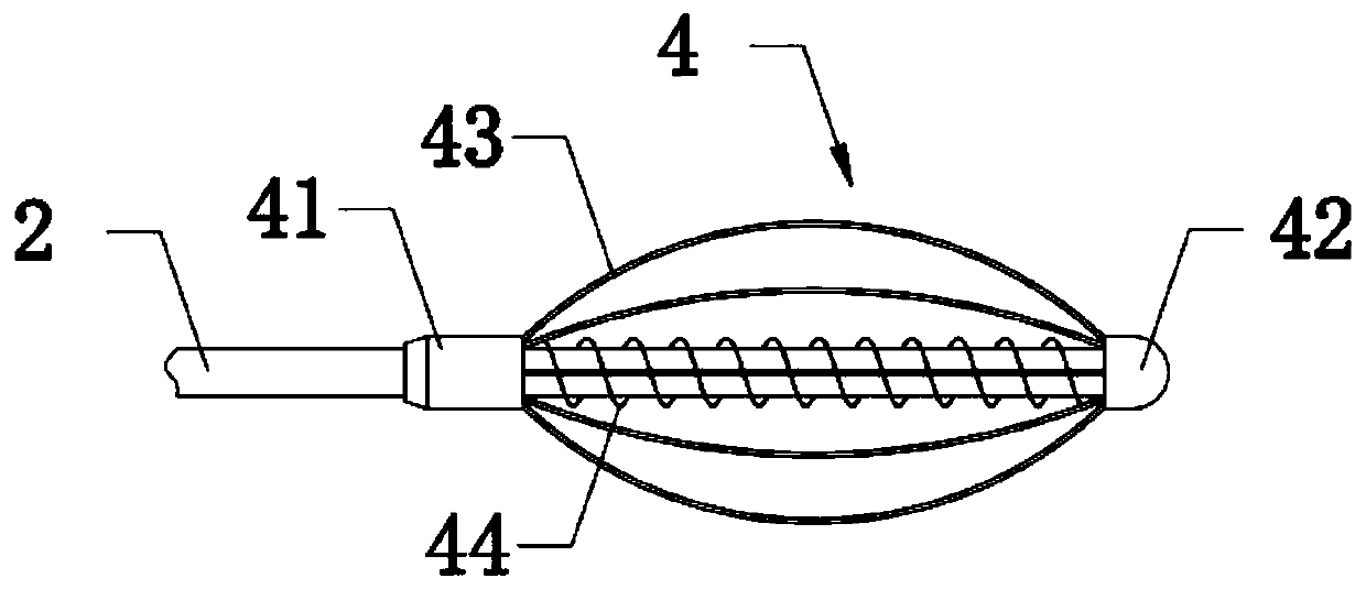 Cerebral nerve vessel thrombus taking-out device