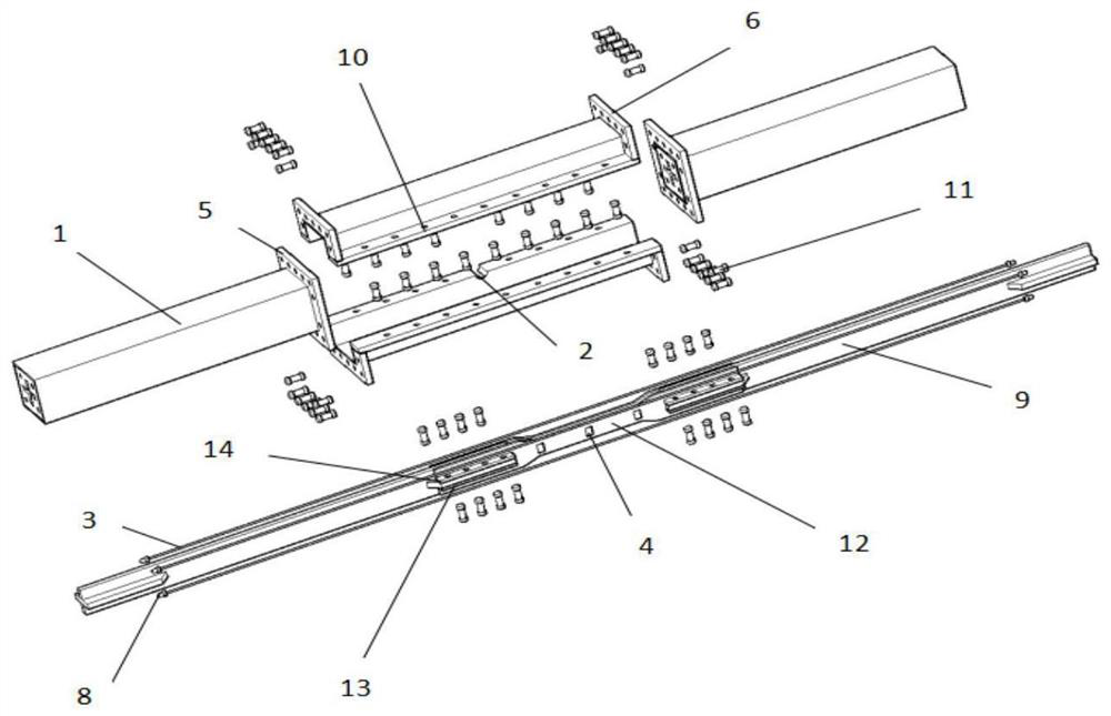 Self-resetting buckling-restrained brace device with replaceable energy consumption section