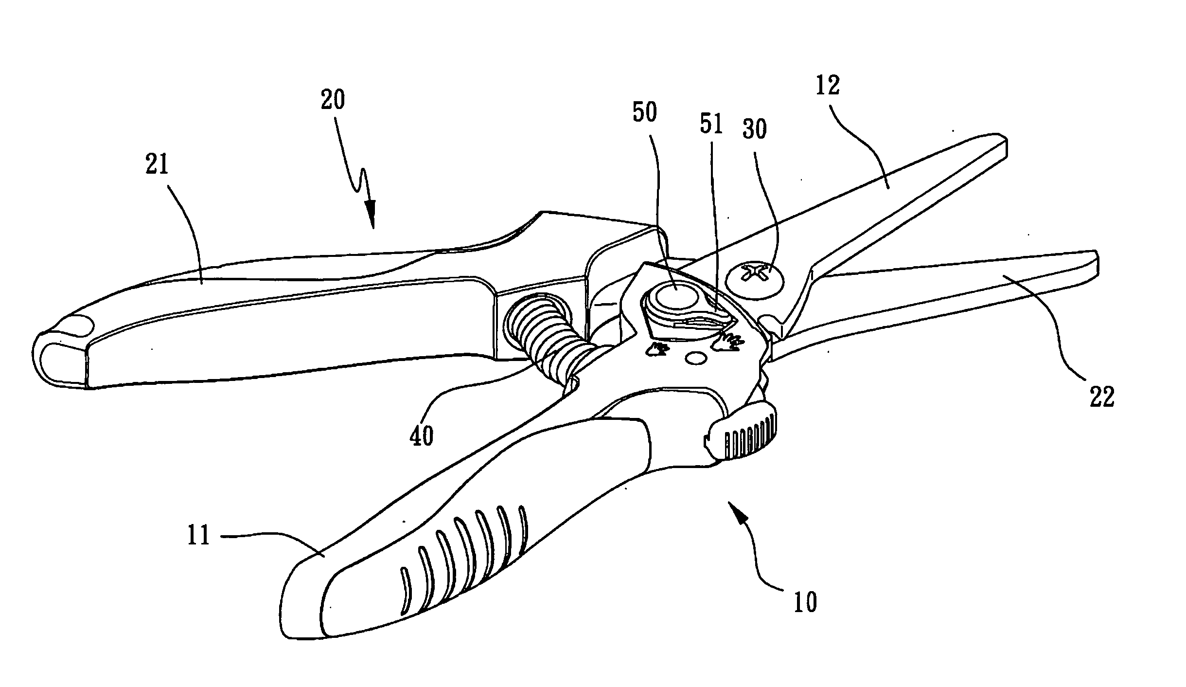 Control Mechanism for Controlling Width of Two Cutting Blades