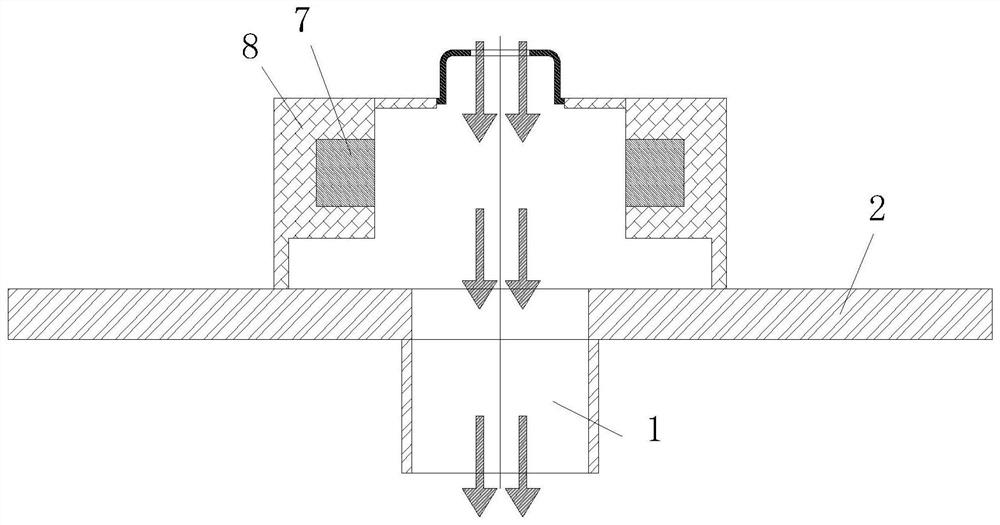 A structure of a motor stator inner cavity dust removal device