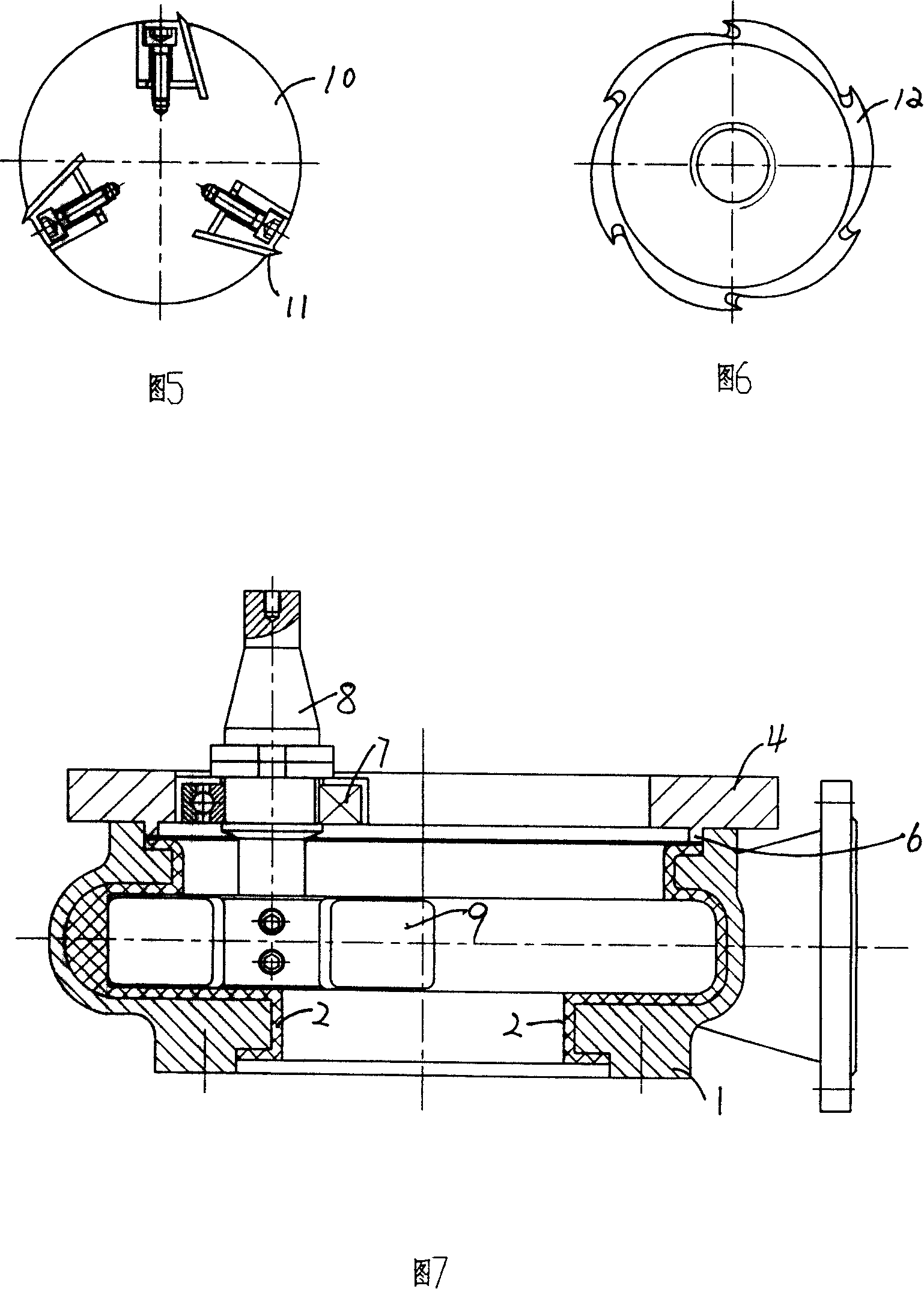 Technology and apparatus for forming worm channel with plastic liner of centrifugal pump