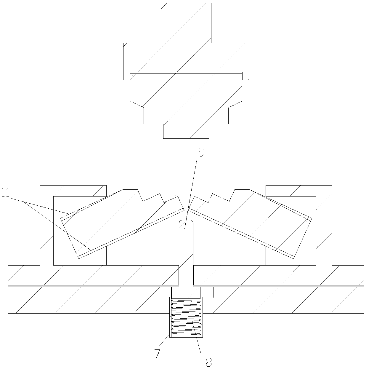 Metal garbage stamping treatment structure