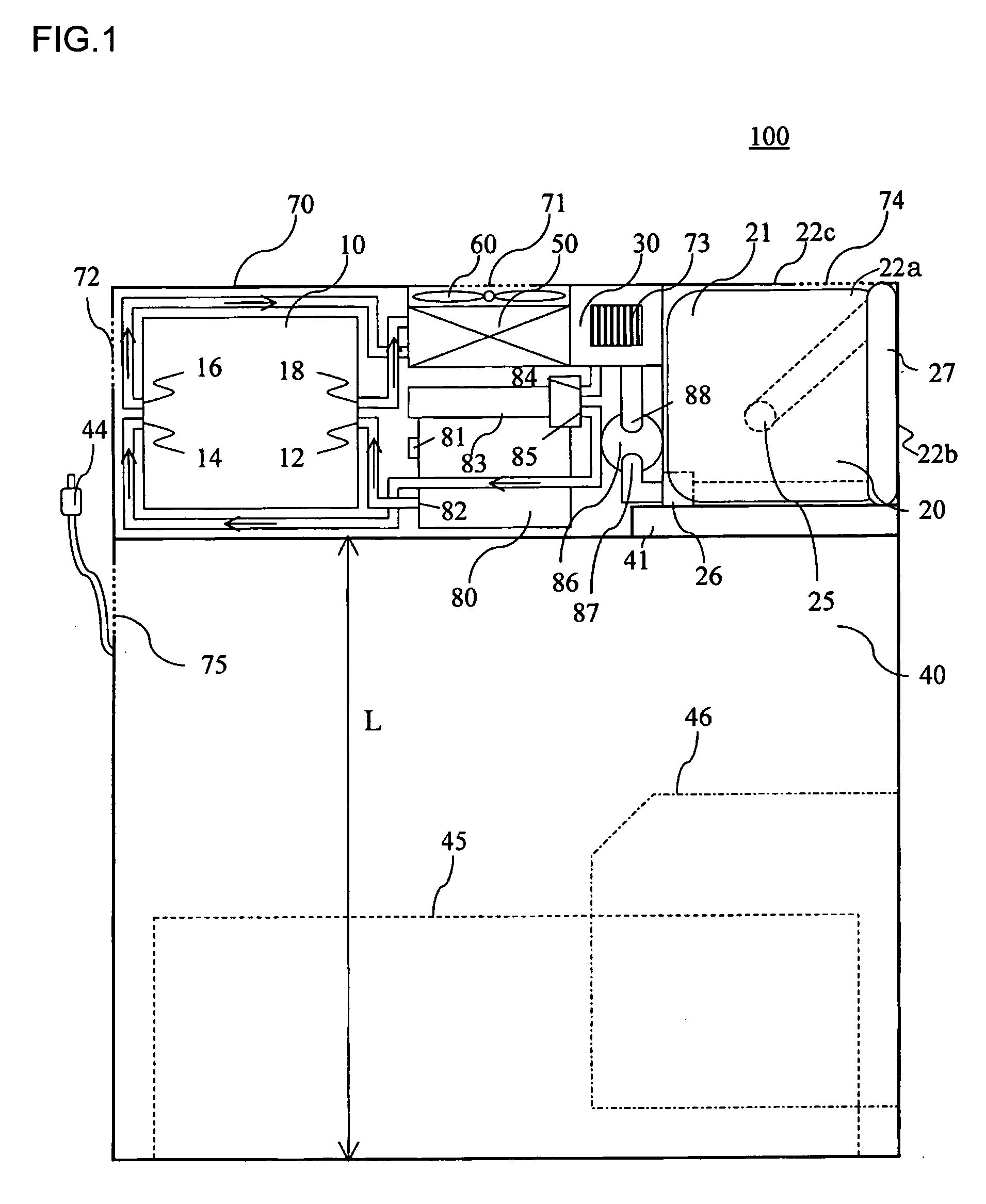 Liquid tank and fuel cell system with fuel monitoring