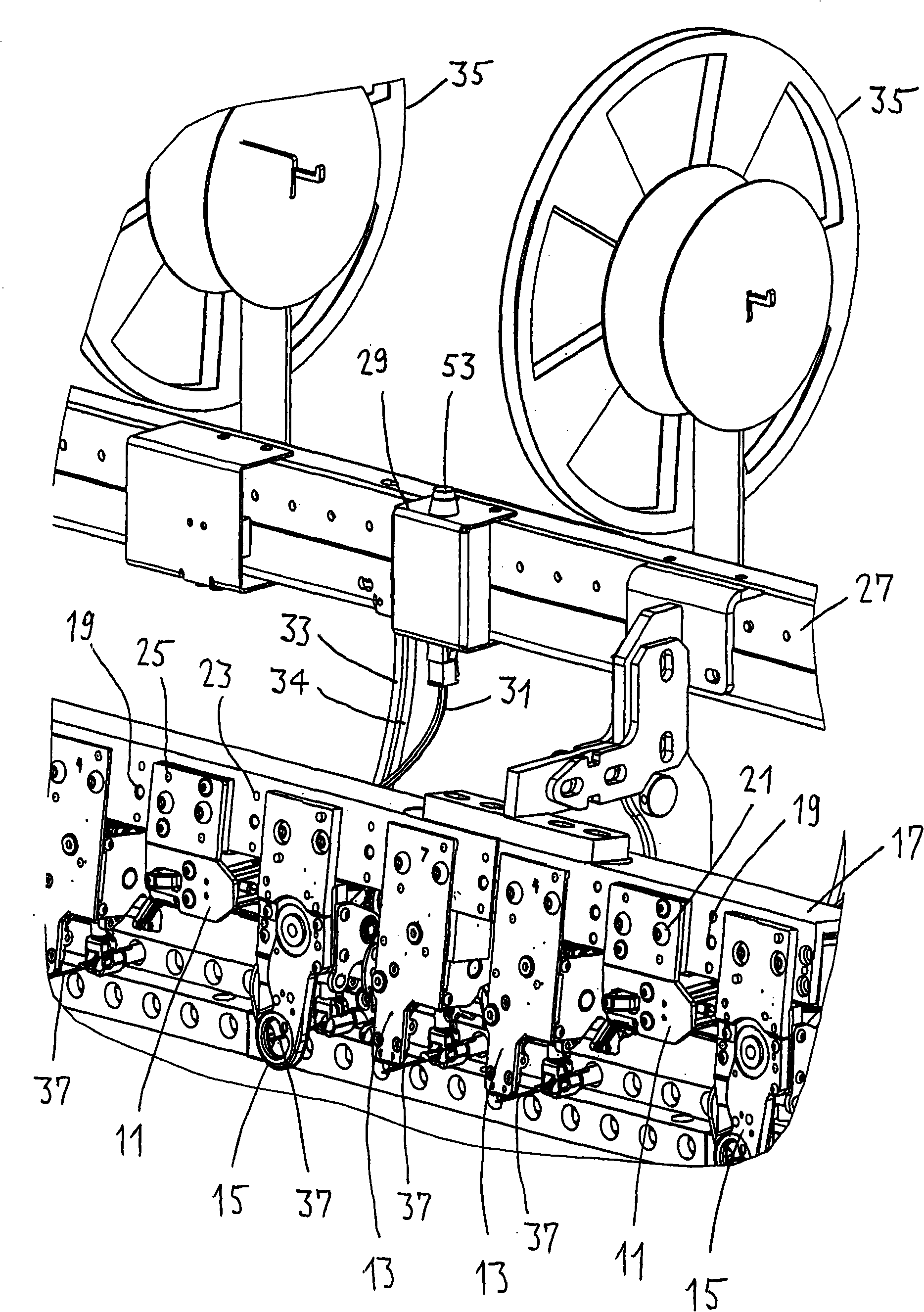 Method and device for applying plane material pieces and embroidery machine