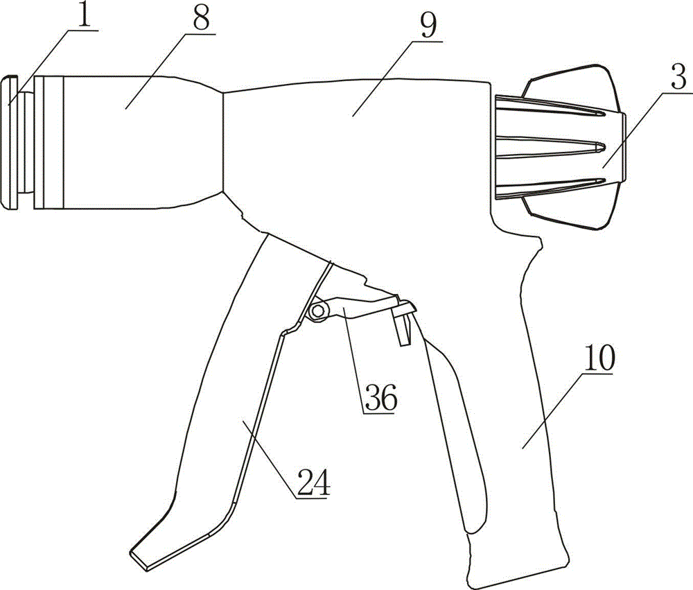 Handgun type preputial circumcision anastomat equipped with external expansion type suturing nail