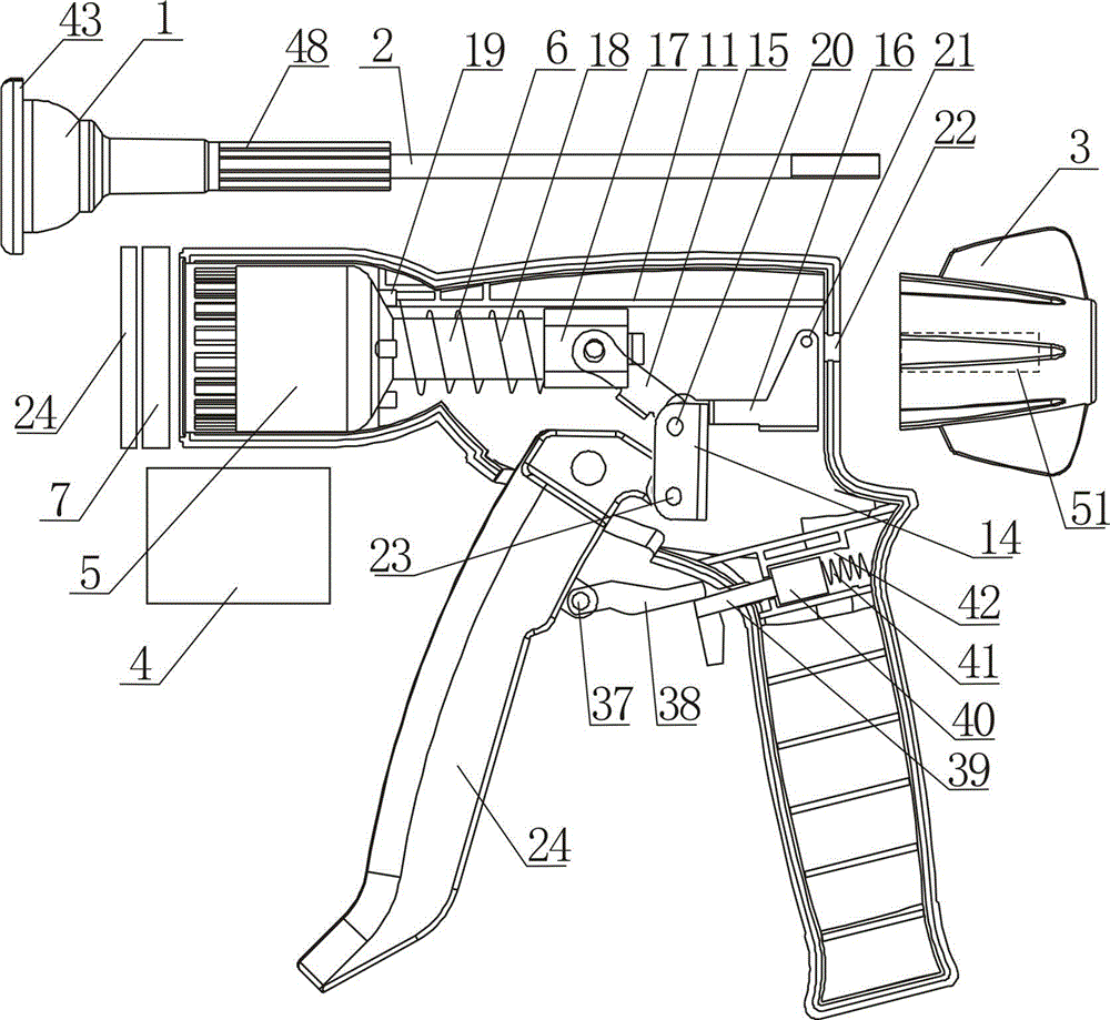 Handgun type preputial circumcision anastomat equipped with external expansion type suturing nail