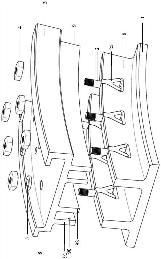 Connecting device, gas turbine engine, connecting piece and turbine outer ring