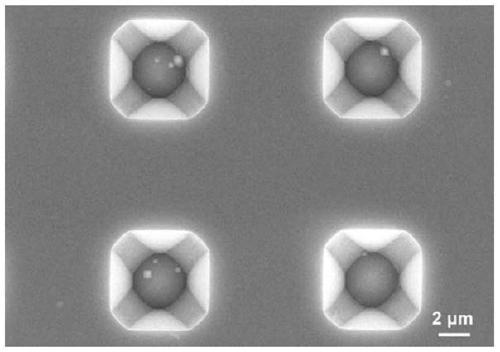 A method for preparing an inverted octagonal pyramid-shaped patterned silicon substrate