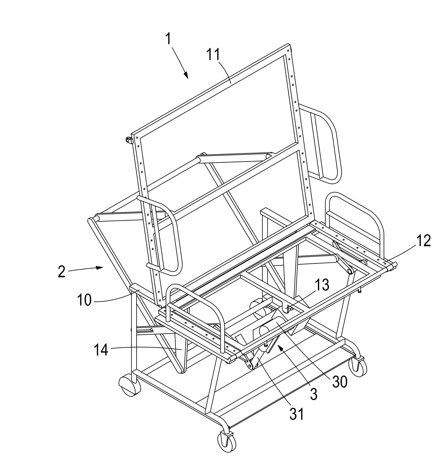 Device for helping person to stand and nursing bed for helping person to stand