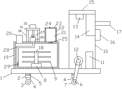 Mechanical agricultural pesticide spraying device