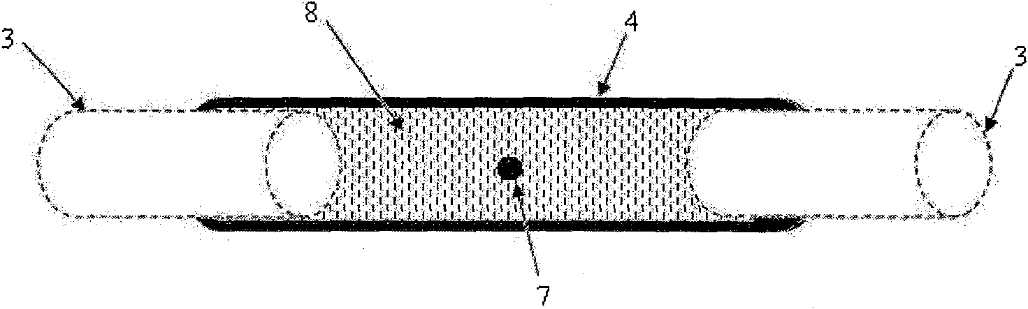 Apparatus for measuring acceleration by double optical beams, optical fibers and light traps