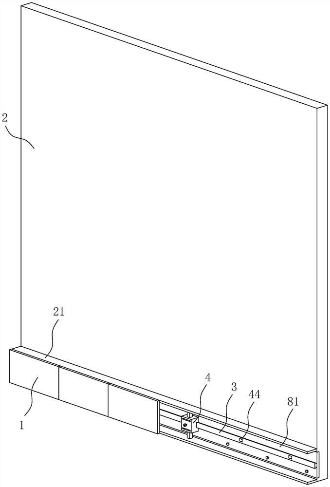 Assembled skirting line structure