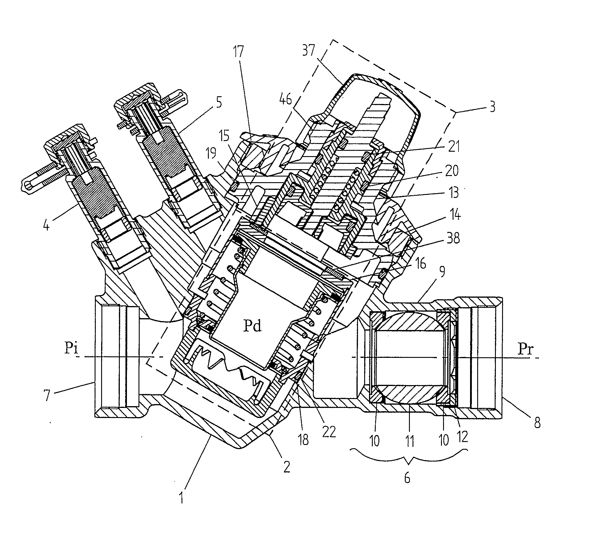 Apparatus for Regulating Flow of a Medium in a Heating and Cooling System