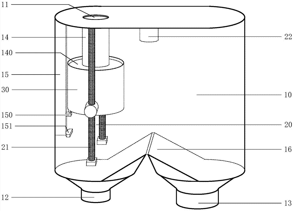 Squeezing type bagging machine for garbage collection