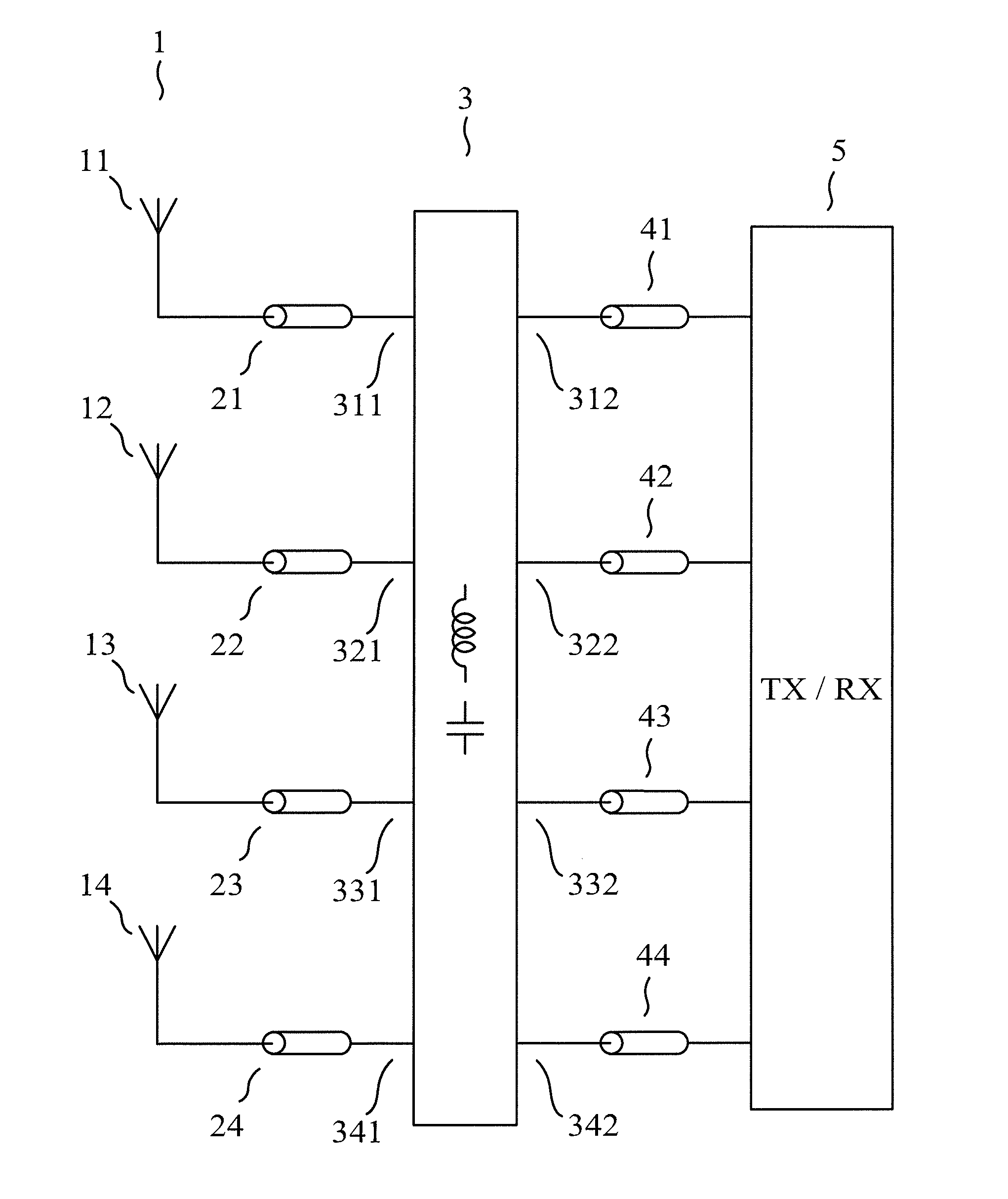 Antenna tuning apparatus for a multiport antenna array