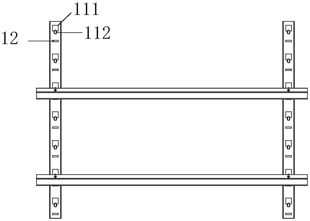 Grid disc supporting assembly and environmental test box