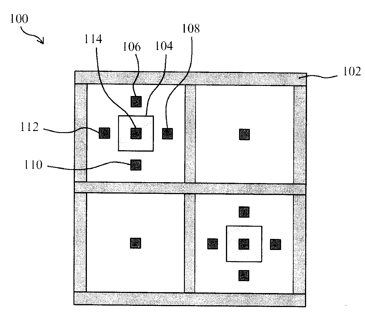 Light shield, hole arrangement and method for reducing dishing of metal plug