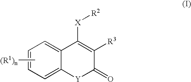 3,4-Disubstituted coumarin and quinolone compounds