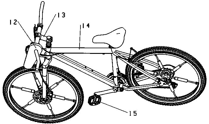 Double-drive bicycle with variable front-drive structure