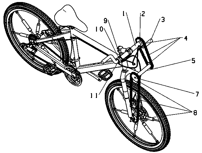 Double-drive bicycle with variable front-drive structure
