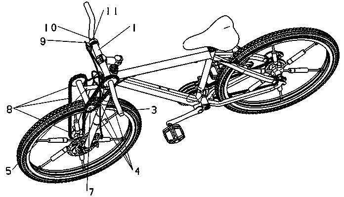 Double-drive bicycle with variable front-drive structure