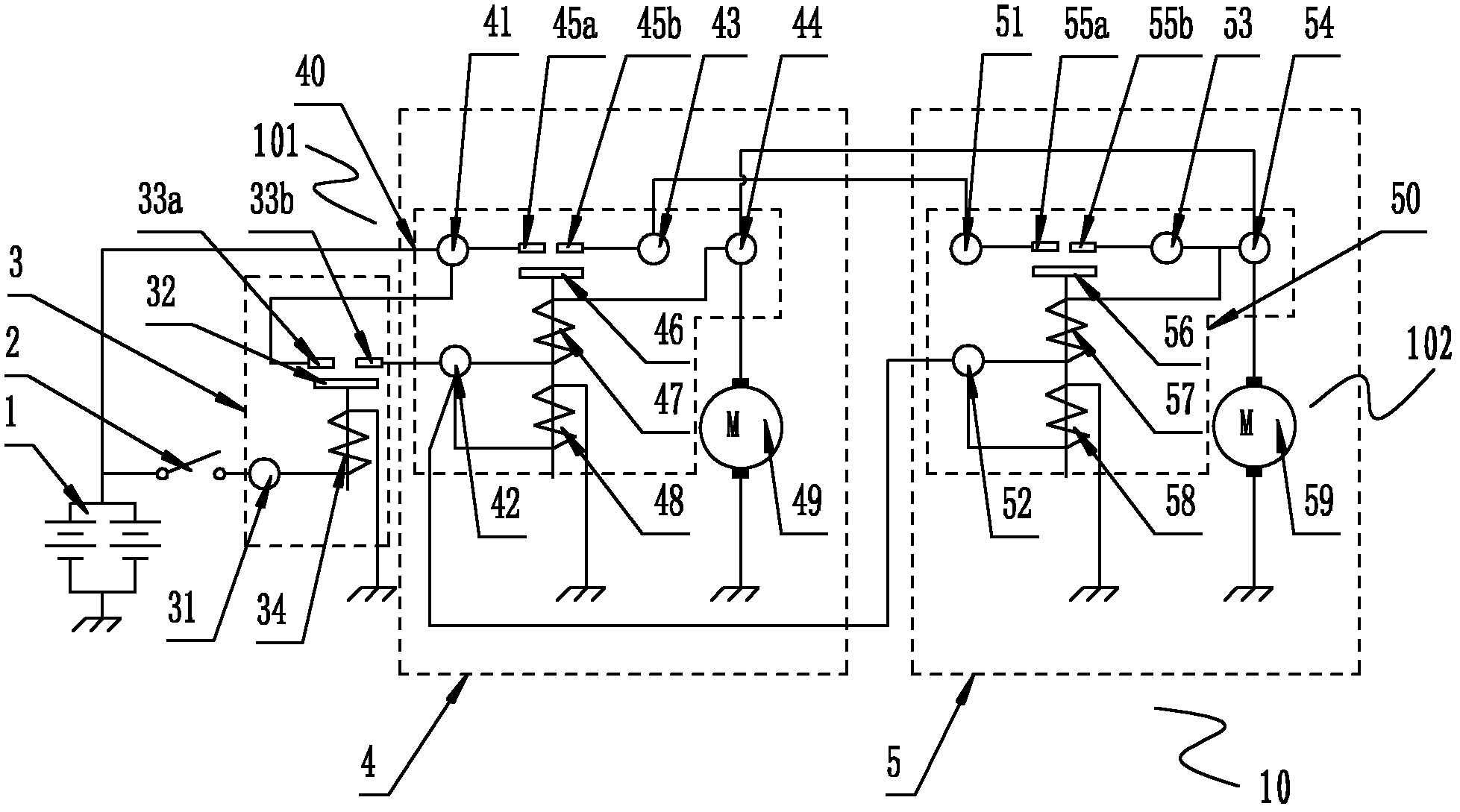 Parallel connection starting device for starting internal combustion engine