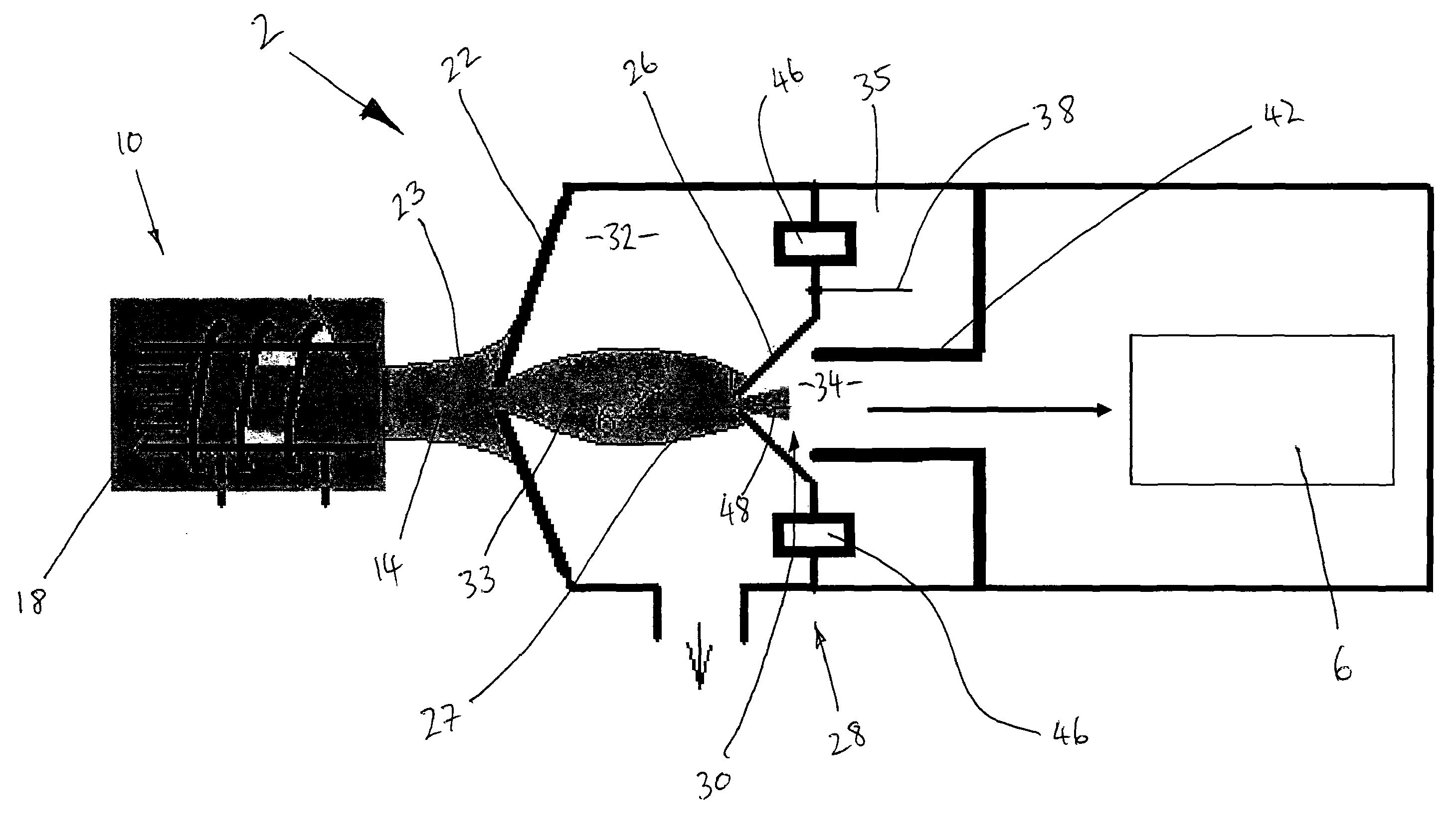 Electrically connected sample interface for mass spectrometer