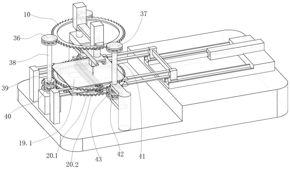 Double-layer overlapping pcb opening process equipment and process method