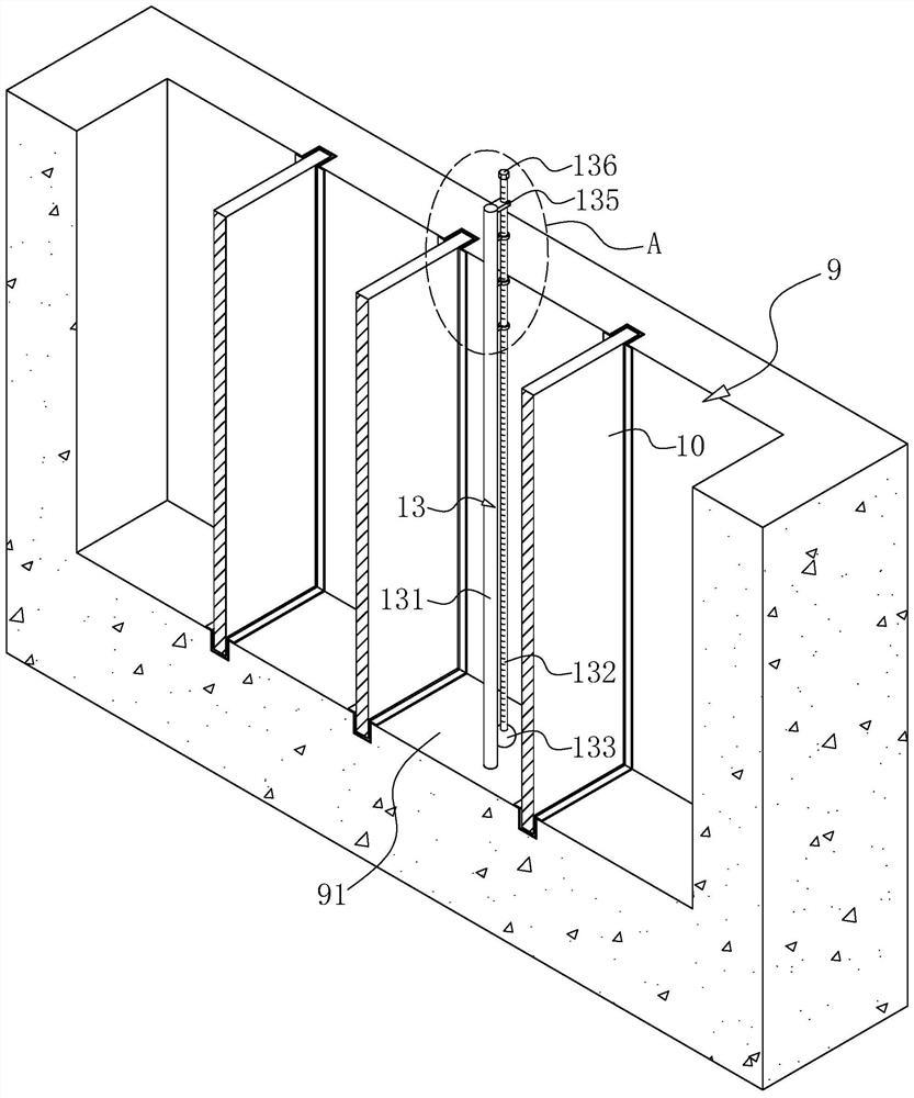 Method for detecting position of leakage point of underground concrete continuous wall